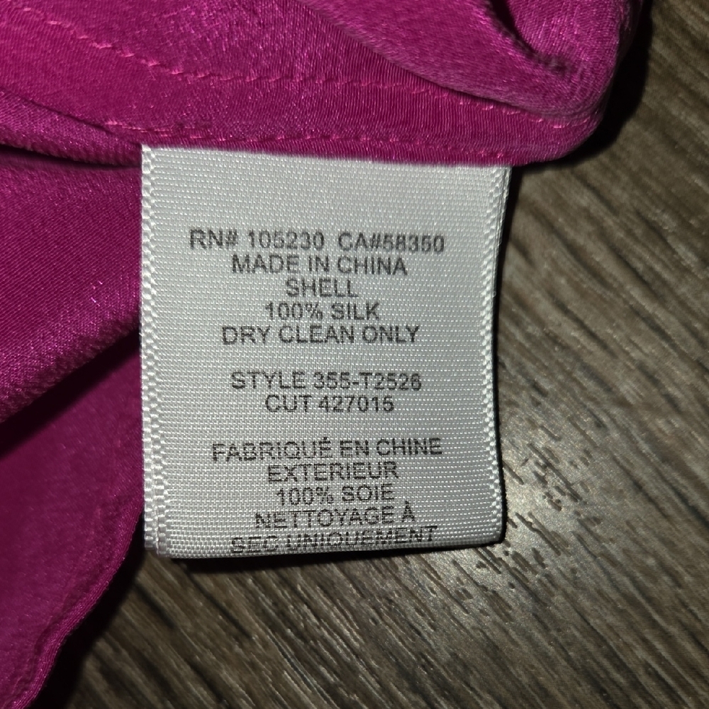 Joie Vibrant Pink Ruffle Sleeve Blouse - Picture 6 of 7